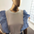 Blusa de Algodão com Babados Azuis na internet