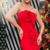 Vestido Noah de Babados Vermelho - Karina Stacchini