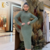 Vestido Escama de Peixe Verde - comprar online