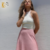 Conjunto com Saia Godê Nude e Blusa Off-White