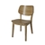 Silla de madera reforzada para bar o restaurante con asiento de madera lustre Peteribì
