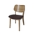 Silla de madera reforzada, lustre peteribí, con asiento tapizado,  para bares y restaurantes