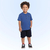 CONJUNTO INFANTIL MASCULINO VERÃO CAMISETA E BERMUDA AZUL LISA FAKINI na internet