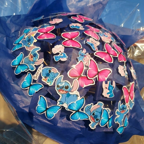 Buquê borboletas led Stitch
