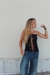Top negro cuerina