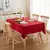 Toalha de mesa de tecido de algodão com borlas