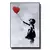 Pintura em tela decorativa menina com balão arte cartaz - loja online