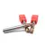 Fresa topo reto 4 cortes (4CTS) em metal duro com revestimento, ideal para usinagem de precisão em metais, com embalagem protetora vermelha.