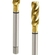 Conjunto de machos TD824482 YG-1 - 3/8", 63 mm, com acabamento dourado e design de rosca helicoidal.