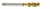 Machos TD804426 YG-1 - M10, 63 mm com acabamento dourado e haste hexagonal.