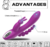 Vibrador triple con Estimulador Perlas