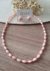 Colar Madrepérola rosa + Brinco Murano rosa - comprar online