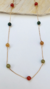 Colar Ana , corrente veneziana com esferas jade multicolor - comprar online
