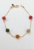 Pulseira Ana, veneziana com esferas jade multicolor - 18cm - comprar online