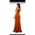 Vestido Terracota longo Festa com fenda madrinha formatura casamento - comprar online