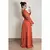 Vestido de Festa Terracota social Social Madrinhas Casamentos Convidadas - loja online