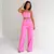 Conjunto Feminino Calça Cargo Top com Bolso Alfaiataria