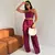 Conjunto Feminino Calça Cargo Top com Bolso Alfaiataria - Nazinne