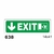 Cartel EXIT flecha abajo-638 - comprar online
