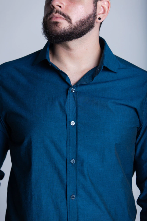 CAMISA LANZILOTI 0703 AZUL PETRÓLEO