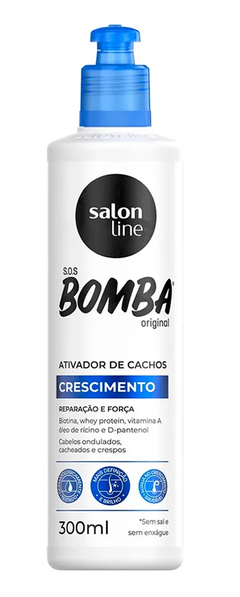 Ativador de Cachos SOS Bomba Original Crescimento 300ml - SALON LINE