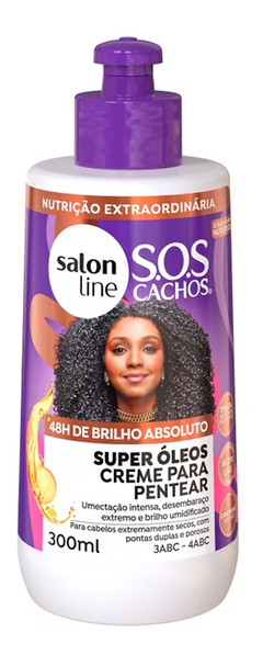 Creme Para Pentear SOS Cachos Super Óleos 30ml - SALON LINE