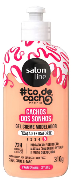 Gel Creme Modelador Cachos dos Sonhos Fixação Extraforte 310g - SALON LINE