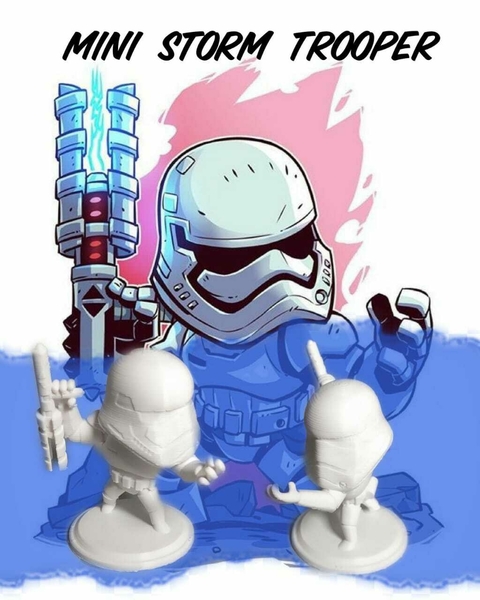 Storm Trooper Chibi Mini, 10cm de altura, color blanco