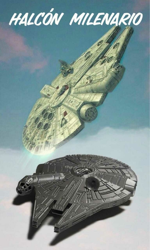 Halcón Milenario 20cm de largo Color Plata Star Wars
