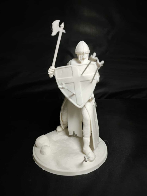 Caballero Templario Medieval 15cm De Altura Blanco