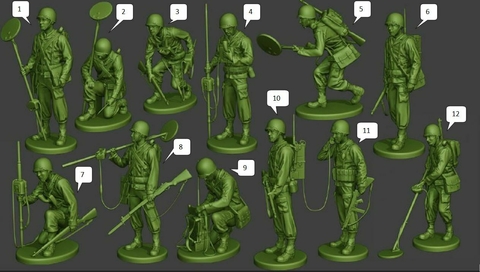 Ingenieros Americanos ww2 escala 1/16 (12cm) Color Blanco