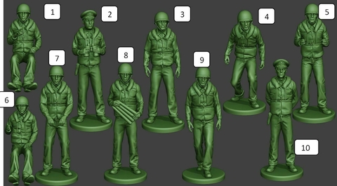 Soldado Naval Americano ww2 escala 1/16 (12cm) Color Blanco