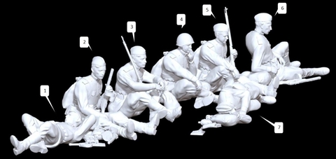 Soldado Ruso Mod4 ww2 escala 1/16 (12cm) color blanco