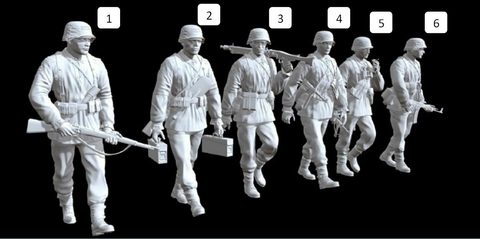 Soldado Mod4 ww2 escala 1/16 (12cm) color blanco