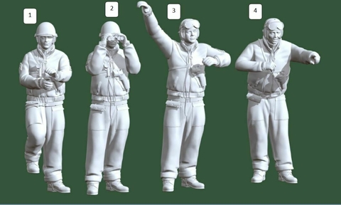 Tanquista Americano Mod4 ww2 escala 1/16 (12cm) color blanco