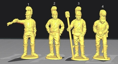 Artillero disparando Wurtemberg Napoleónico escala 1/32 color blanco