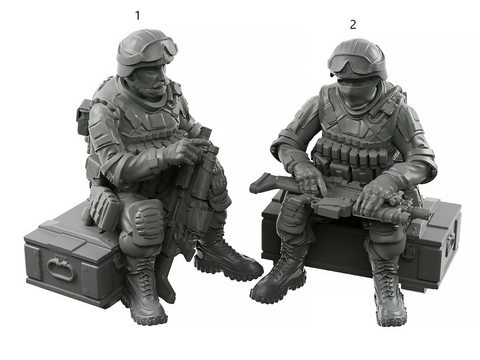 Miniatura Soldado Moderno escala 1/32 color blanco