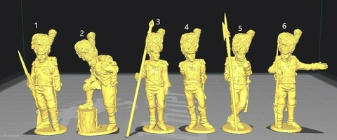 Comando Guardia Real Wurtemberg escala 1/32 color blanco