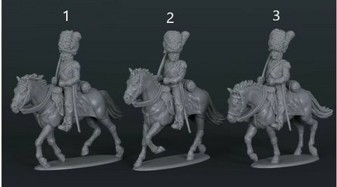 Granaderos a Caballo escala 1/32 color blanco