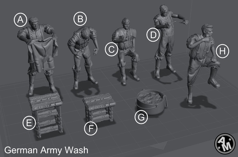 Soldado Alemán Descanso WW1 escala 1/16 (12cm) color blanco