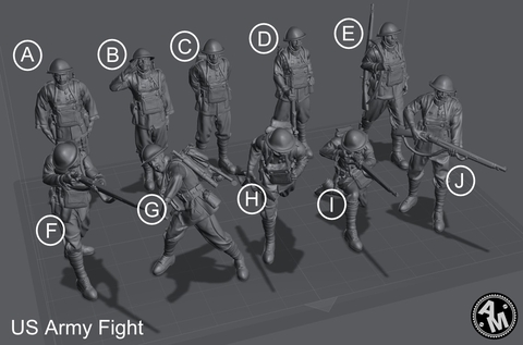 Soldado Americano Peleando WW1 escala 1/16 (12cm) color blanco - comprar online