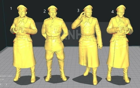 General Guderian WW1 20cm de altura color blanco