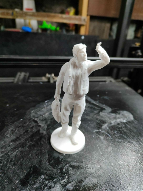 Piloto Británico ww2 escala 1/16 (12cm) color blanco