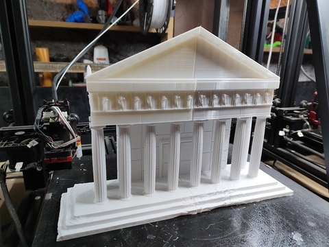 Fachada Templo Griego Mod2 escala 1/35 Color Blanco