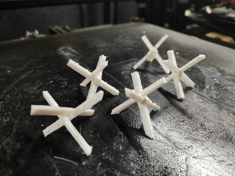 Pack de 5 Obstáculos (defensas o erizo checo) WW2 Escala 1/32 color blanco