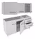 Combo Bajo Mesada + Alacena 3 Puertas 1.20 Mtr - comprar online
