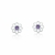 Brinco flor com pedra no meio - comprar online