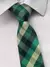Gravata Xadrez Semi Slim Verde Claro – Elegância suave com personalidade