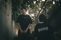 Remera oversize negra “Action” - comprar online