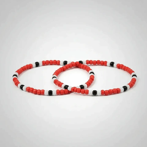 kit 2 pulseiras cobra coral